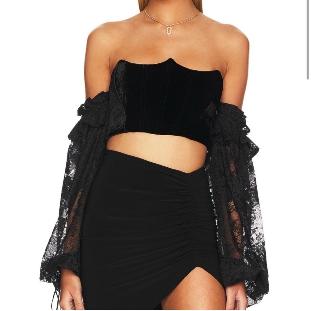 For Love and Lemons Regina Crop Top